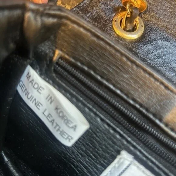 NWT 90s Vintage Field Manor Black Leather Crossbody Purse With Snap Closure - Picture 5 of 6